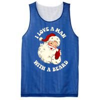 Vintage Santa Fun Retro I Love A With A Beard Christmas Funny Gift Mesh Reversible Basketball Jersey Tank