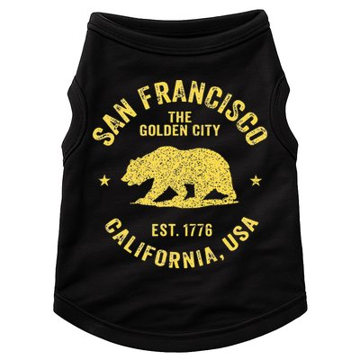 Vintage San Francisco Retro California Bear Travel Souvenir Doggie Tank