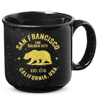 Vintage San Francisco Retro California Bear Travel Souvenir 15oz Campfire Ceramic Mug