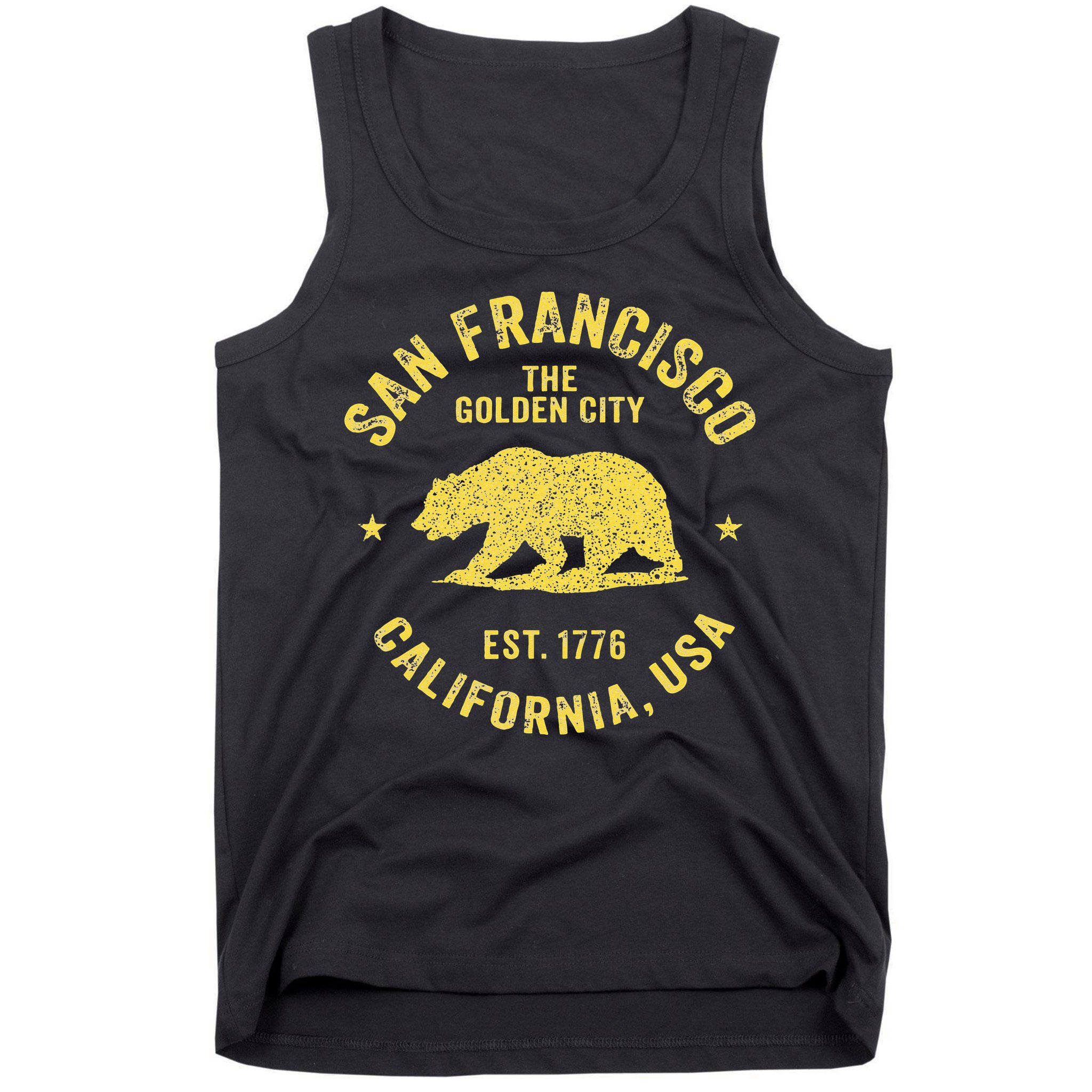 Vintage San Francisco Retro California Bear Travel Souvenir Tank Top