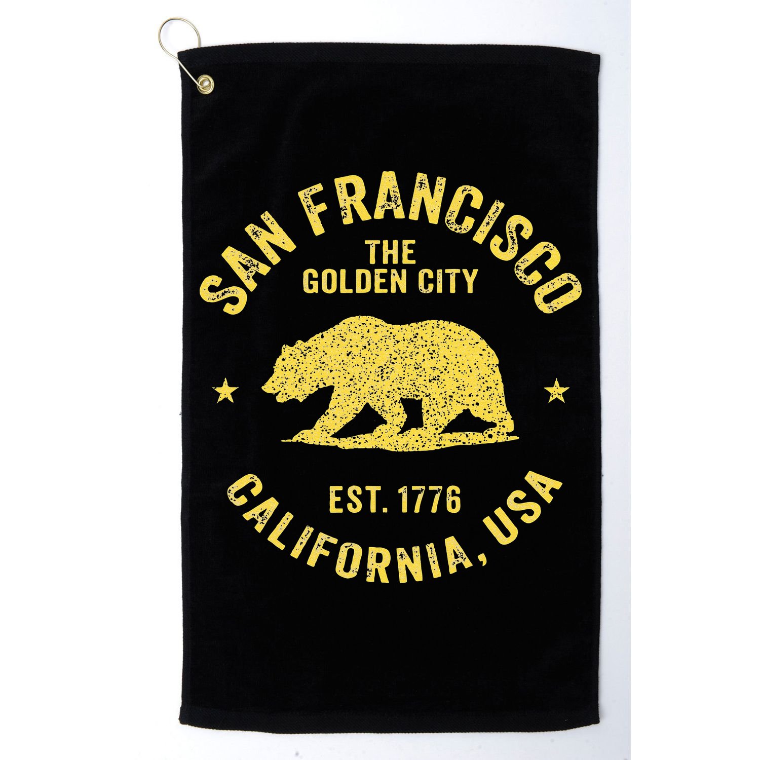 Vintage San Francisco Retro California Bear Travel Souvenir Golf Towel