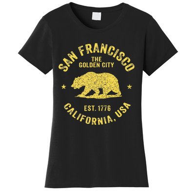 Vintage San Francisco Retro California Bear Travel Souvenir Women's T-Shirt