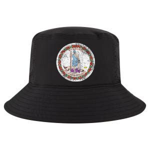 VIRGINIA STATE FLAG SEAL RICHMOND NORFOLK Cool Comfort Performance Bucket Hat