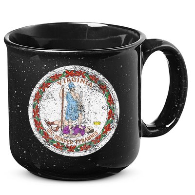VIRGINIA STATE FLAG SEAL RICHMOND NORFOLK 15oz Campfire Ceramic Mug