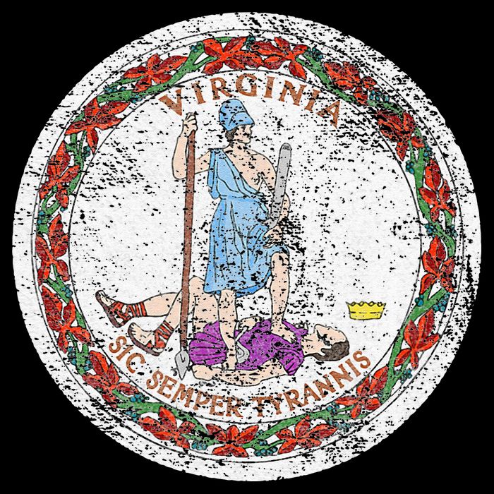 VIRGINIA STATE FLAG SEAL RICHMOND NORFOLK Drawstring Bag
