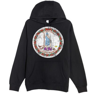 VIRGINIA STATE FLAG SEAL RICHMOND NORFOLK Premium Pullover Hoodie