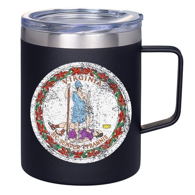 VIRGINIA STATE FLAG SEAL RICHMOND NORFOLK 12oz Stainless Steel Coffee Mug