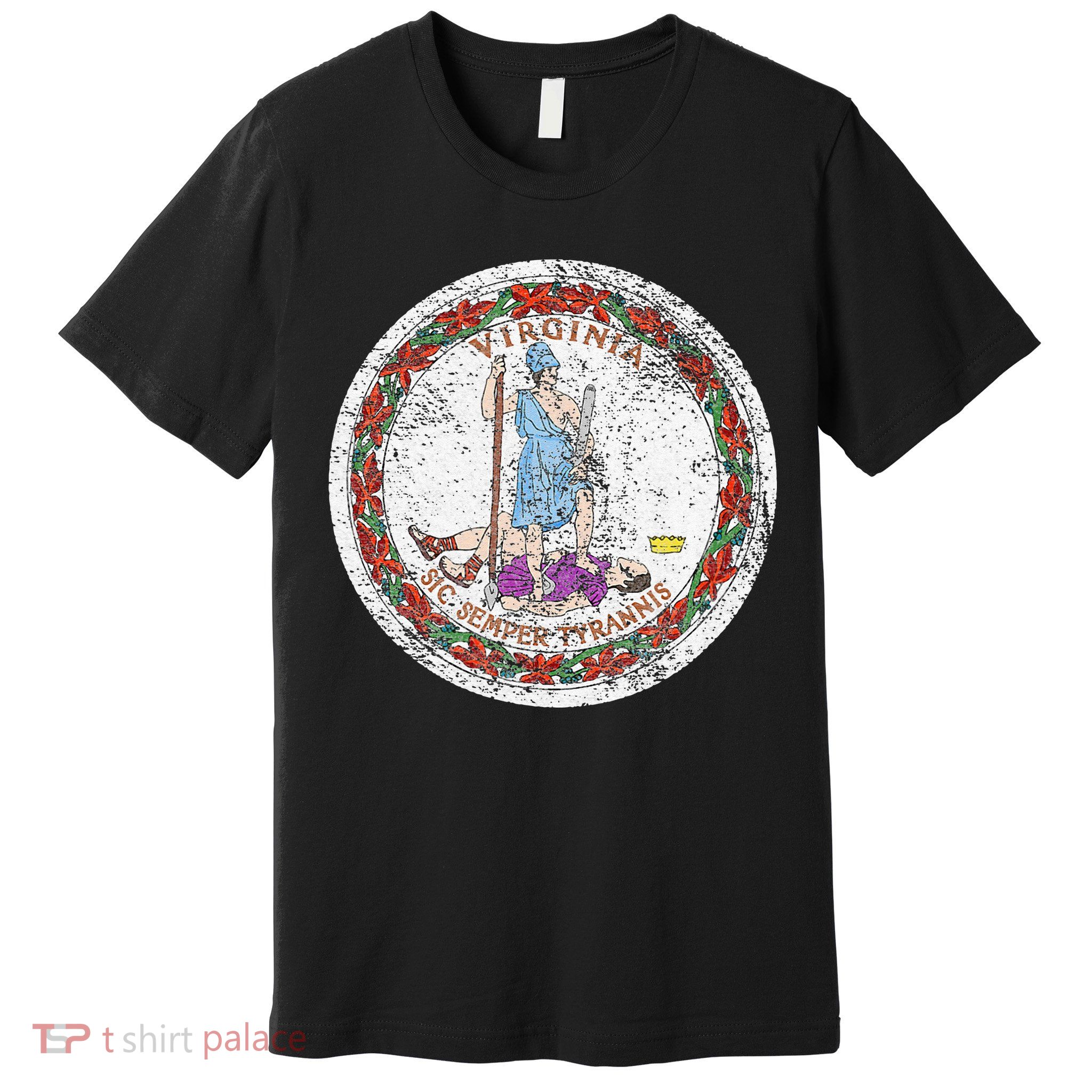 VIRGINIA STATE FLAG SEAL RICHMOND NORFOLK Premium T-Shirt