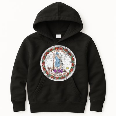 VIRGINIA STATE FLAG SEAL RICHMOND NORFOLK Kids Hoodie