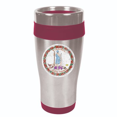 VIRGINIA STATE FLAG SEAL RICHMOND NORFOLK 16oz Travel Tumbler