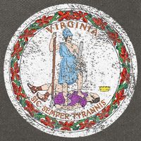 VIRGINIA STATE FLAG SEAL RICHMOND NORFOLK Cotton Canvas Backpack