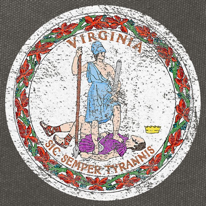VIRGINIA STATE FLAG SEAL RICHMOND NORFOLK Cotton Canvas Backpack