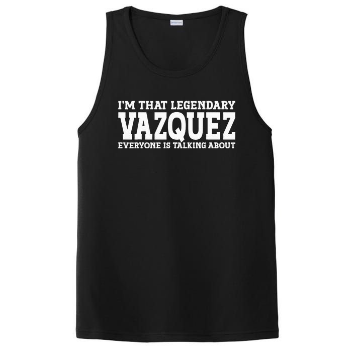 Vazquez Surname Funny Team Family Last Name Vazquez PosiCharge Competitor Tank