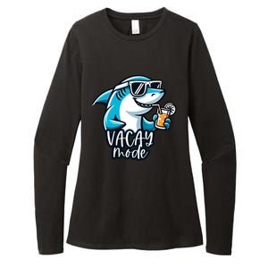 Vacation Summer Funny Shark Sunglasses Family Vacay Mode Cool Gift Womens CVC Long Sleeve Shirt