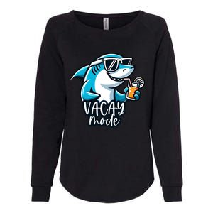 Vacation Summer Funny Shark Sunglasses Family Vacay Mode Cool Gift Womens California Wash Sweatshirt