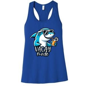 Vacation Summer Funny Shark Sunglasses Family Vacay Mode Cool Gift Women's Racerback Tank