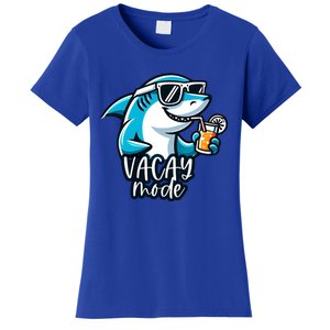 Vacation Summer Funny Shark Sunglasses Family Vacay Mode Cool Gift Women's T-Shirt