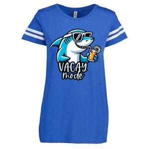 Vacation Summer Funny Shark Sunglasses Family Vacay Mode Cool Gift Enza Ladies Jersey Football T-Shirt