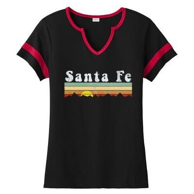 Vintage Santa Fe New Mexico Retro Gift Ladies Halftime Notch Neck Tee