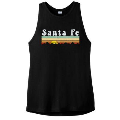 Vintage Santa Fe New Mexico Retro Gift Ladies PosiCharge Tri-Blend Wicking Tank