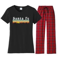 Vintage Santa Fe New Mexico Retro Gift Women's Flannel Pajama Set