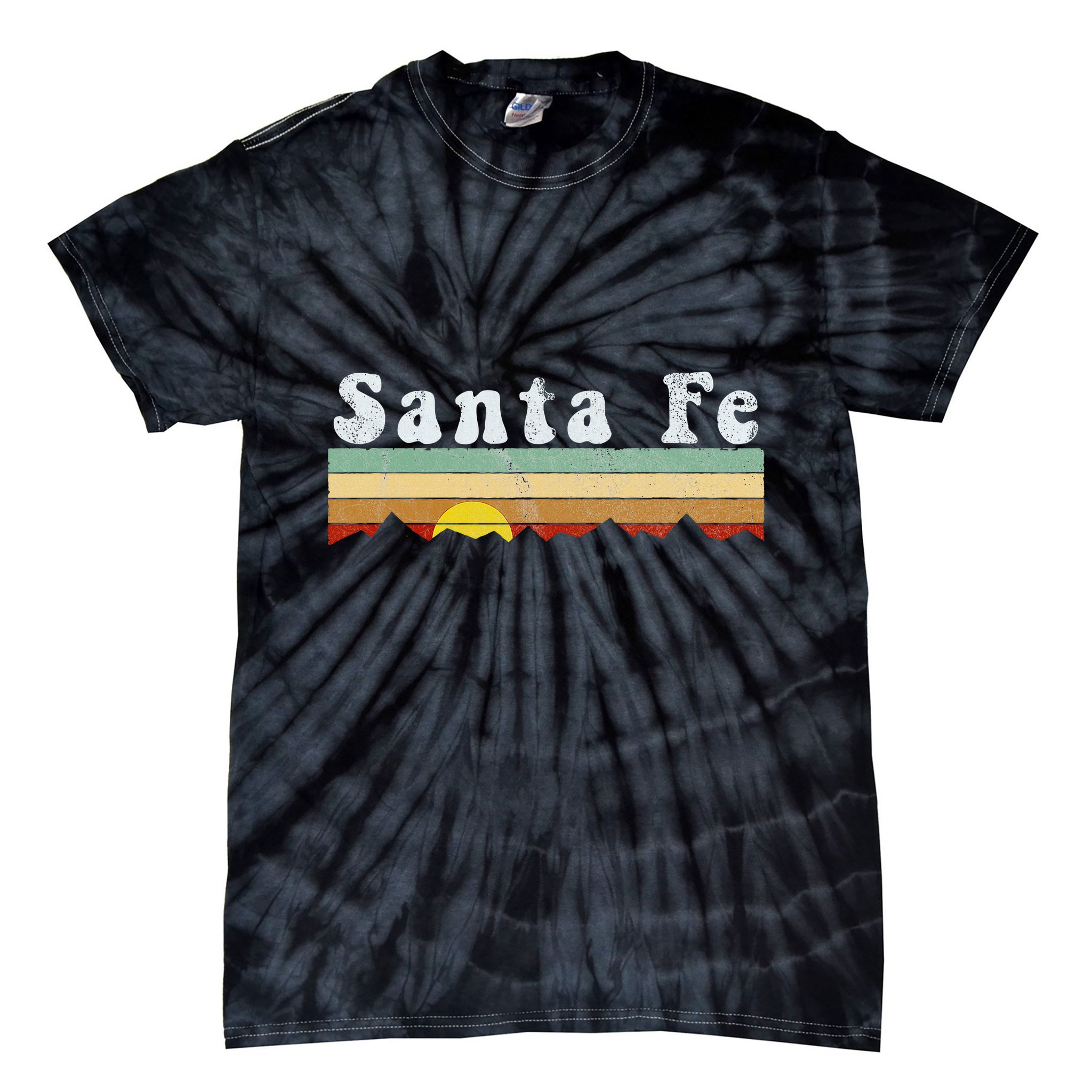 Vintage Santa Fe New Mexico Retro Gift Tie-Dye T-Shirt