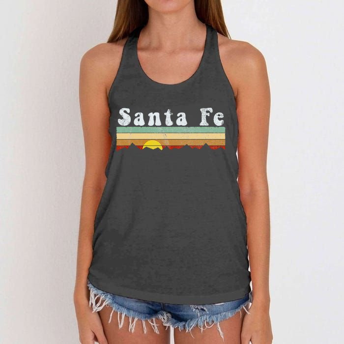 Vintage Santa Fe New Mexico Retro Gift Women's Knotted Racerback Tank