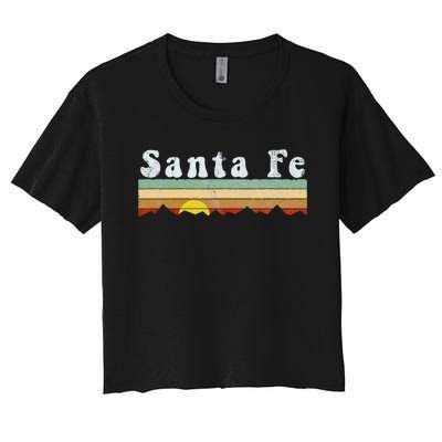 Vintage Santa Fe New Mexico Retro Gift Women's Crop Top Tee