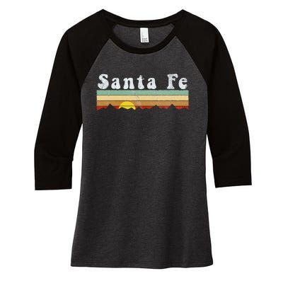 Vintage Santa Fe New Mexico Retro Gift Women's Tri-Blend 3/4-Sleeve Raglan Shirt