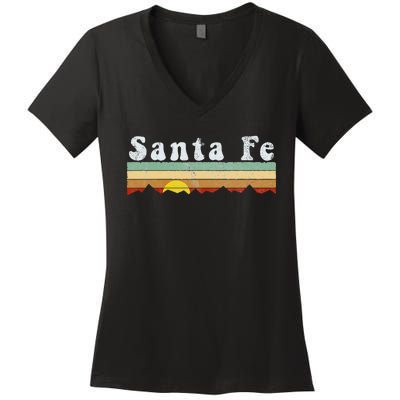 Vintage Santa Fe New Mexico Retro Gift Women's V-Neck T-Shirt