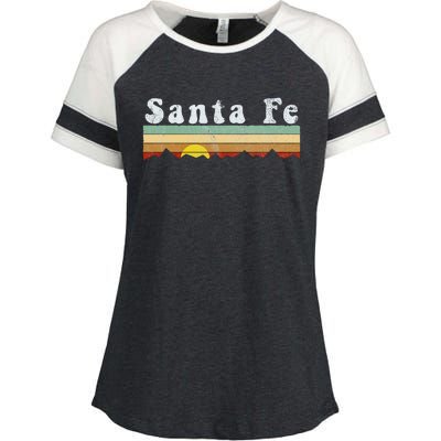 Vintage Santa Fe New Mexico Retro Gift Enza Ladies Jersey Colorblock Tee