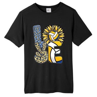 Volleyball Sayings For Shirts, Love Volleyball Leopard Sunflower Sports Ball Tall Fusion ChromaSoft Performance T-Shirt