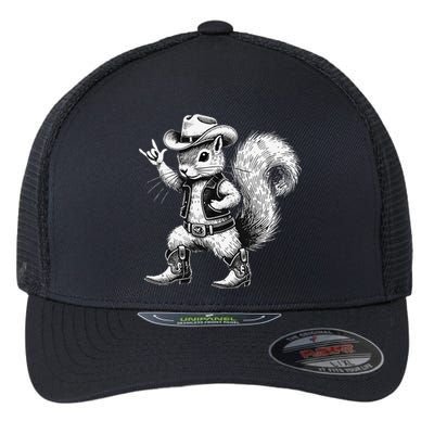 Vintage Squirrel Funny Cow Cow Western Country Animal Flexfit Unipanel Trucker Cap