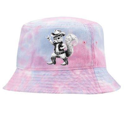 Vintage Squirrel Funny Cow Cow Western Country Animal Tie-Dyed Bucket Hat