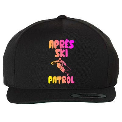 Vintage Skiing Funny Gift Retro Apres Vintage 80s Ski Patrol Cool Gift Wool Snapback Cap