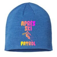 Vintage Skiing Funny Gift Retro Apres Vintage 80s Ski Patrol Cool Gift Sustainable Beanie