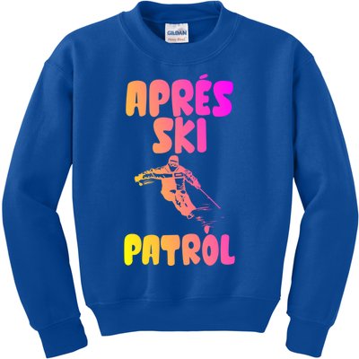 Vintage Skiing Funny Gift Retro Apres Vintage 80s Ski Patrol Cool Gift Kids Sweatshirt