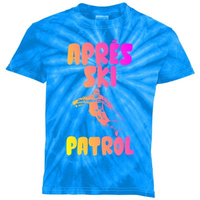 Vintage Skiing Funny Gift Retro Apres Vintage 80s Ski Patrol Cool Gift Kids Tie-Dye T-Shirt