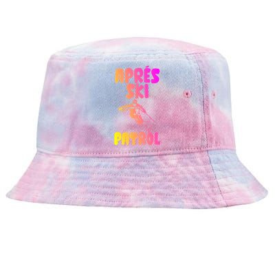 Vintage Skiing Funny Gift Retro Apres Vintage 80s Ski Patrol Cool Gift Tie-Dyed Bucket Hat