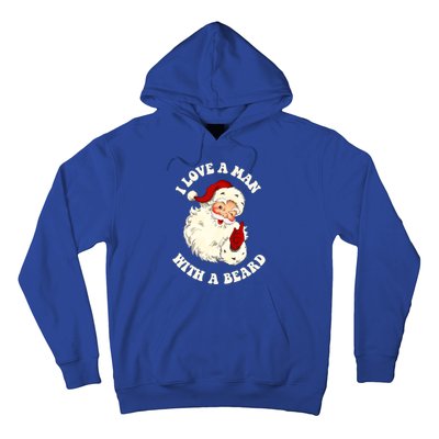 Vintage Santa Fun Retro I Love A With A Beard Christmas Gift Hoodie