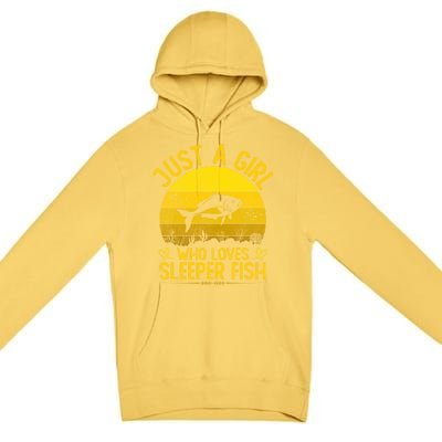 Vintage Sleeper Fish Just A Who Loves Sleeper Fish Gift Premium Pullover Hoodie