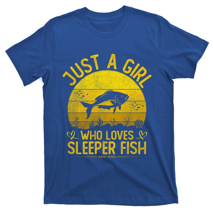 Vintage Sleeper Fish Just A Who Loves Sleeper Fish Gift T-Shirt