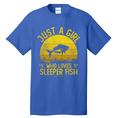 Vintage Sleeper Fish Just A Who Loves Sleeper Fish Gift Tall T-Shirt