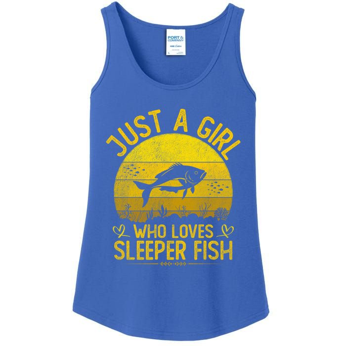 Vintage Sleeper Fish Just A Who Loves Sleeper Fish Gift Ladies Essential Tank