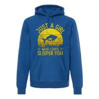 Vintage Sleeper Fish Just A Who Loves Sleeper Fish Gift Premium Hoodie