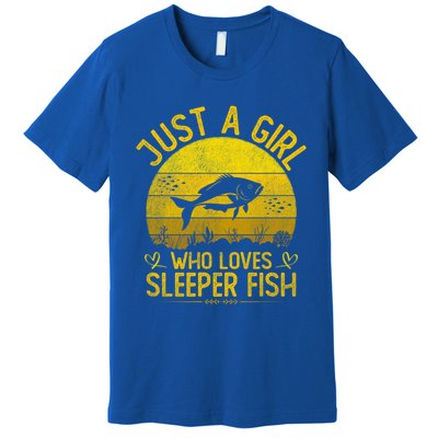 Vintage Sleeper Fish Just A Who Loves Sleeper Fish Gift Premium T-Shirt