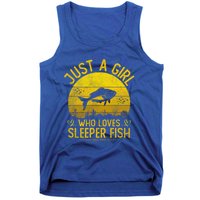 Vintage Sleeper Fish Just A Who Loves Sleeper Fish Gift Tank Top