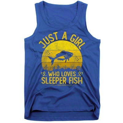 Vintage Sleeper Fish Just A Who Loves Sleeper Fish Gift Tank Top