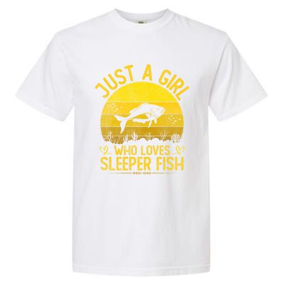 Vintage Sleeper Fish Just A Who Loves Sleeper Fish Gift Garment-Dyed Heavyweight T-Shirt