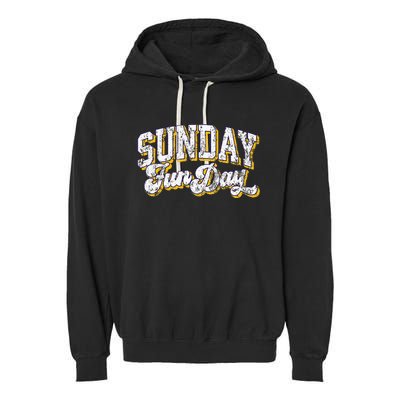 Vintage Sunday Funday Minnesota Football Garment-Dyed Fleece Hoodie